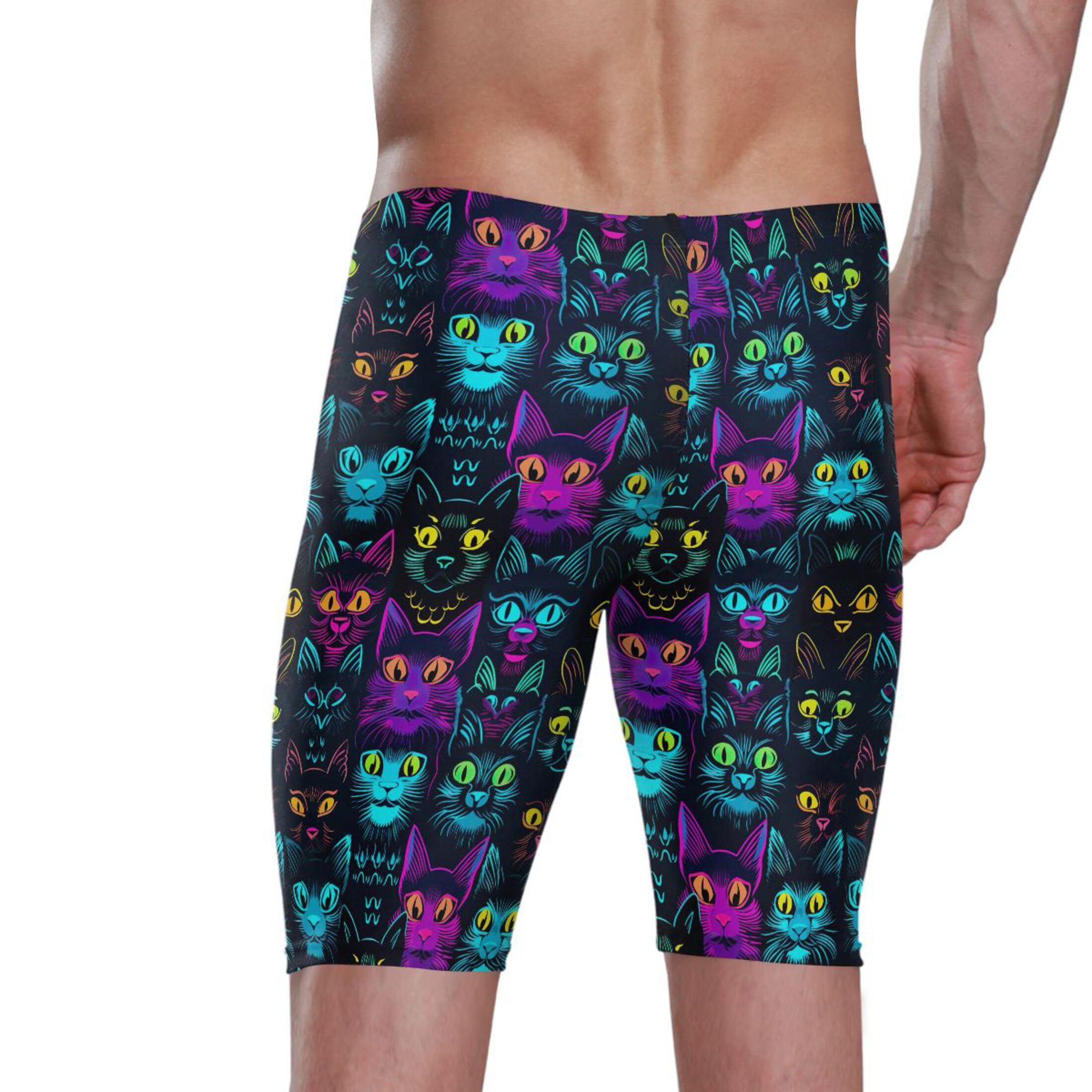 Cat Animal Swim Jammers Swimsuit for Men B0402827