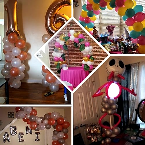 Miniatura 5 de Efavormart - Globos metálicos de látex de 12 pulgadas, decoración de eventos de boda, fiesta de cumpleaños, graduación, Año Nuevo, suministros de