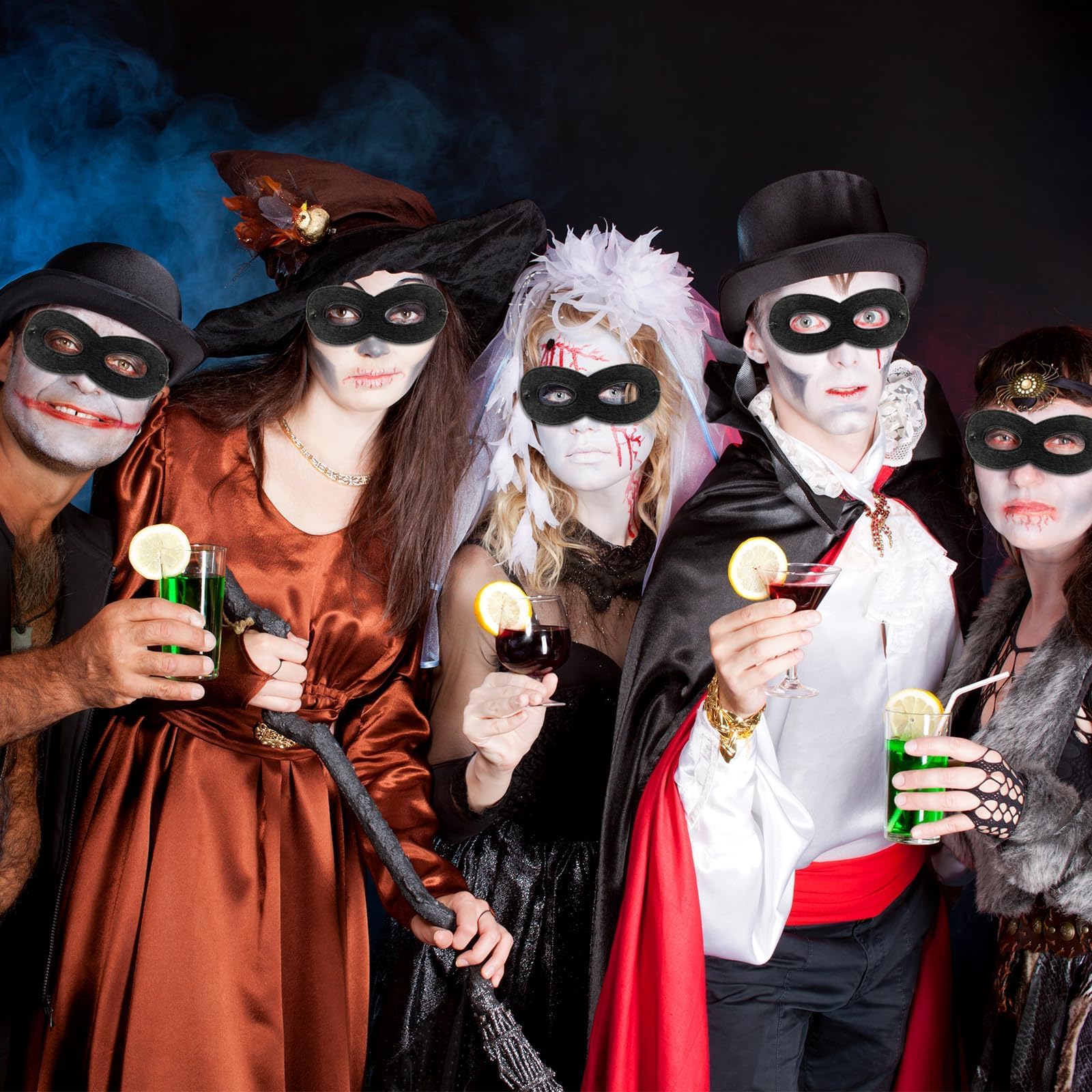 EUPSIIU 8 Stück Venezianische Maske, Maskerade-Maske, Filzmaske, Halloween-Maske, Cosplay, Maske, Karneval, Mottopartys, Maske für Herren und Damen