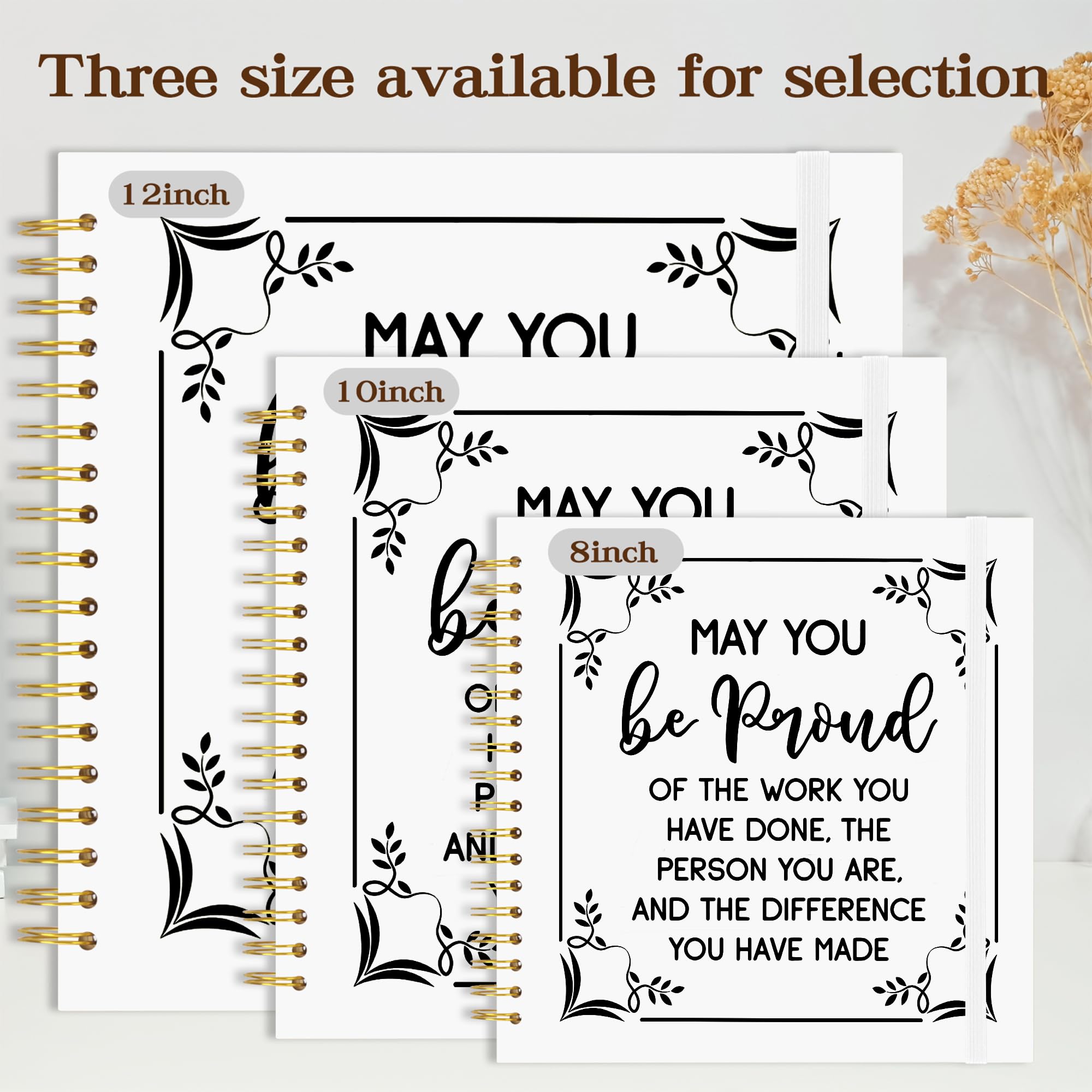 'May You Be Proud of The Work You Have Done' album do scrapbookingu, pusty album do samodzielnego wykonania, dla pracownika, współpracownika, prezent na emeryturę, spiralny album do