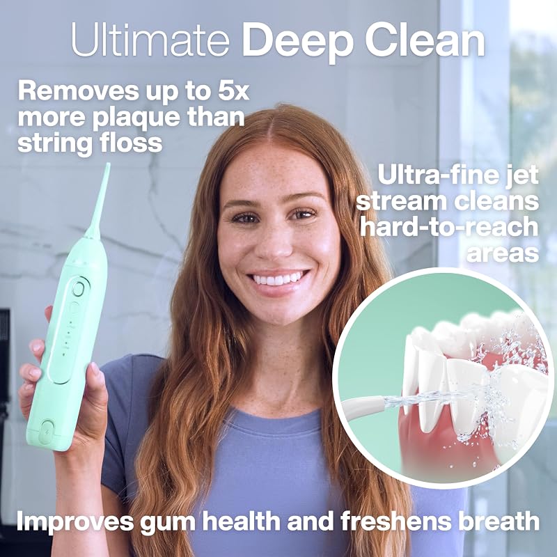 Aquasonic Icon Toothbrush & Water Flosser Bundle (Mint)