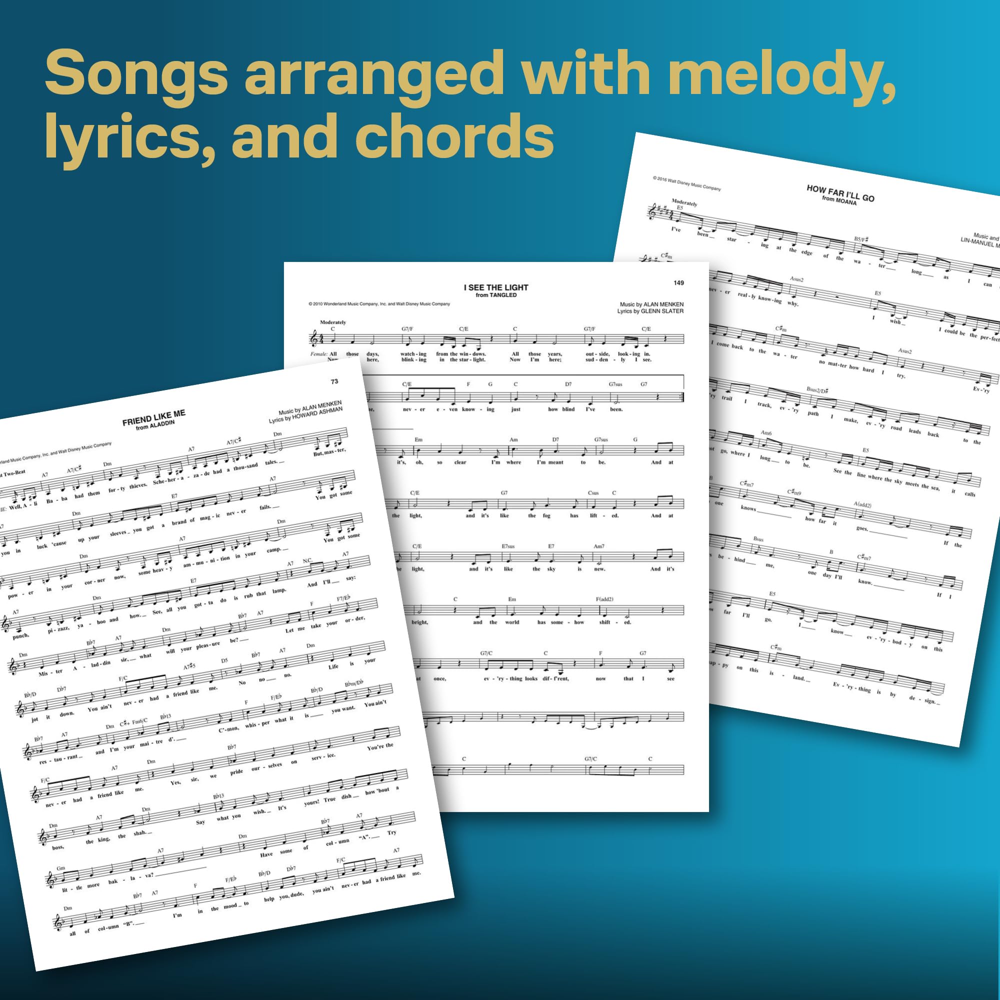 Disney 100 Songs - Songbook für Klavier Gesang Gitarre mit Melodie Liedtexten und Akkorden | 100 Disney Klassiker aus Frozen Der König der Löwen ... Anniversary of Disney (PIANO VOIX GUITARE)