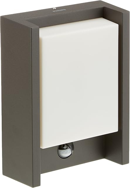 Philips myGarden Arbour LED Outdoor Wall Light with Motion Sensor [Anthracite] 1 x 6 W Integrated LED Light, For Garden and Patio Lighting
