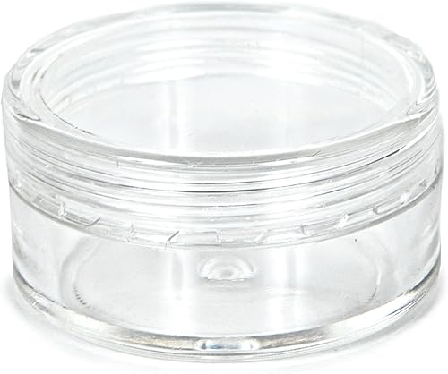 Miniatura 6 de 25 frascos de plástico transparentes Vivaplex, 0.35 onzas, contenedores cosméticos, con tapas