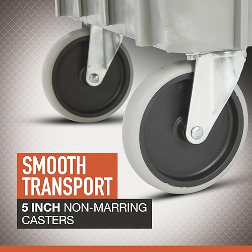 Miniatura 6 de Ironton Carrito utilitario de 2 bandejas de capacidad de 500 libras, carrito de carga de construcción de espuma estructural sin mantenimiento,