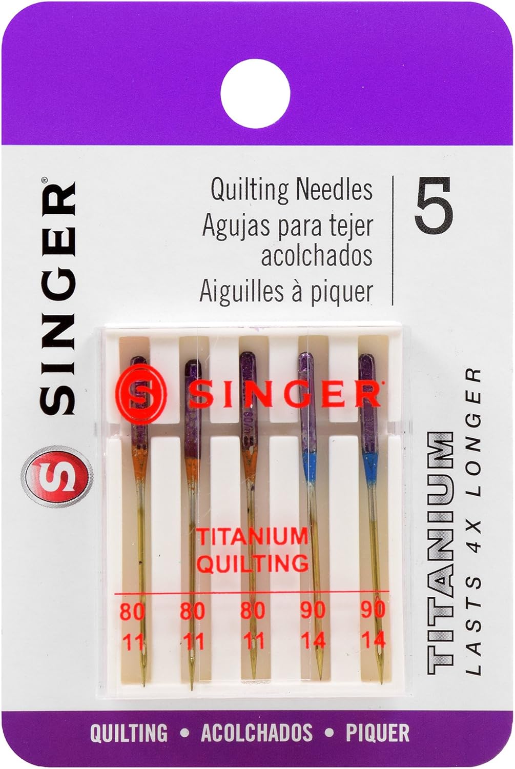 Singer Notions Singer Titanium Universal Quilting Machine Needles ...