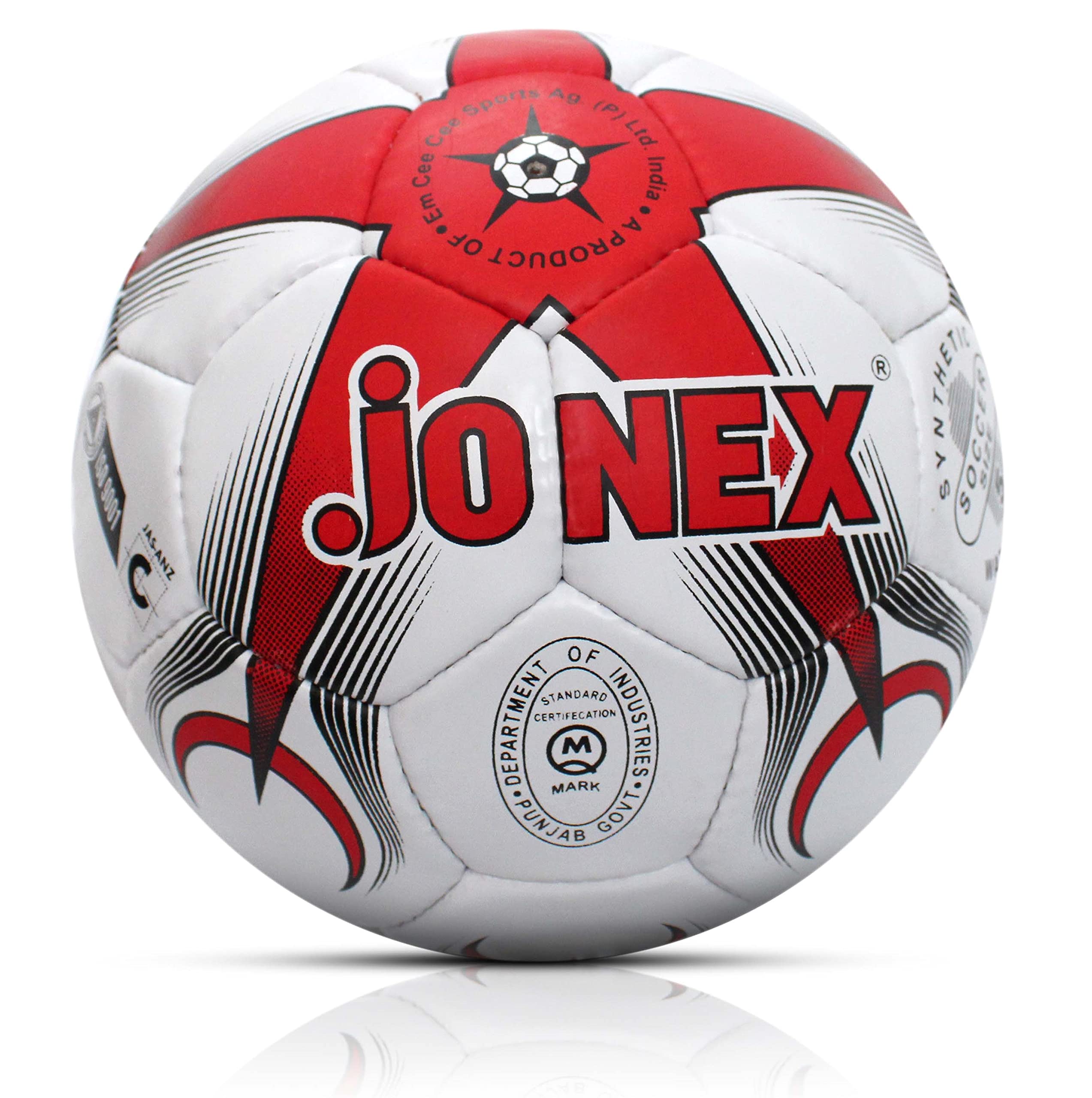 JJ Jonex Football, 32 Panel Size 5 Soccer Balls for Professional Players (Red - Proffessional)-image-45