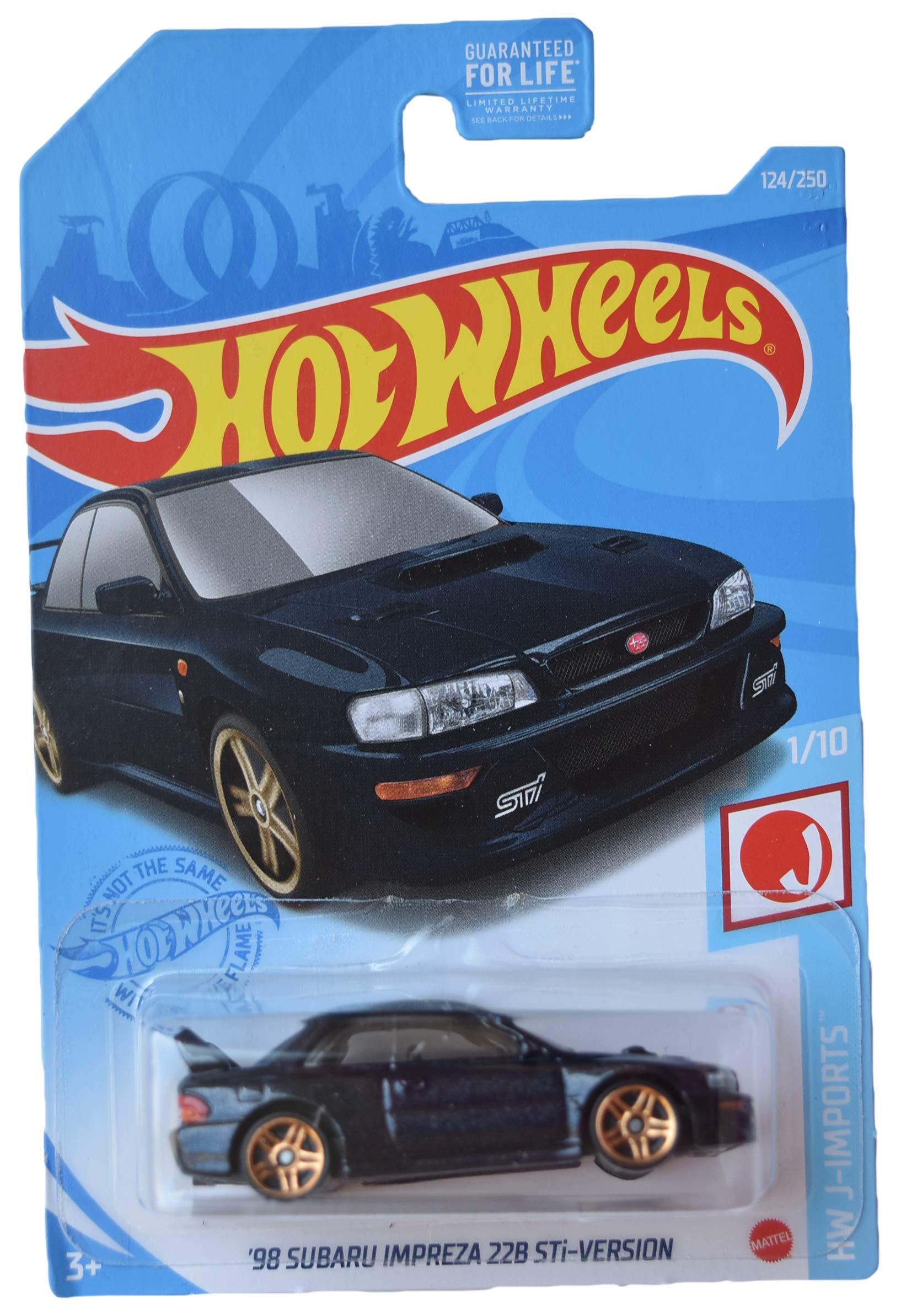 DieCast Hotwheels ['98 Subaru Impreza 22B STi Version], J Imports 1/10 [Dark Blue]