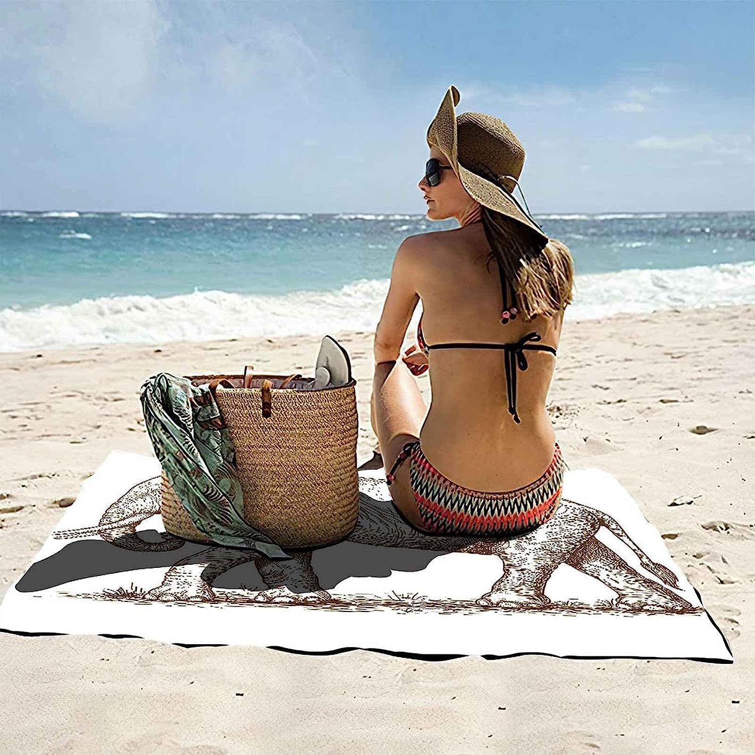 Serviette De Plage Éléphant Animal Gris Serviette De Bain Enfant Adulte Drap De Plage Doux Microfibre Absorbant Idéal pour Voyage Plage Piscine Sport Drap De Plage 150 X 200 Cm -2R2M/Q5D