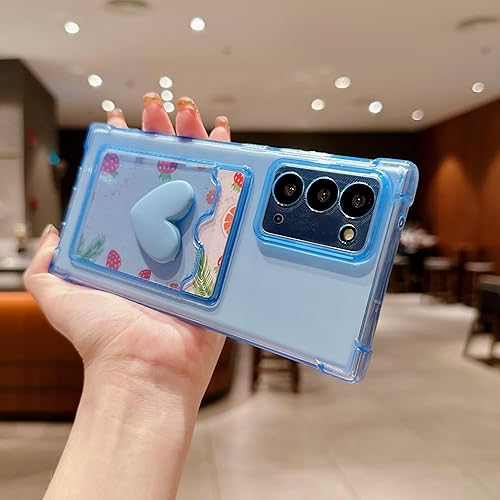 Miniatura 7 de Tuokiou Funda compatible con Samsung Galaxy Note 20 Ultra, bonito diseño de corazón 3D, protección suave a prueba de golpes con tarjetero para