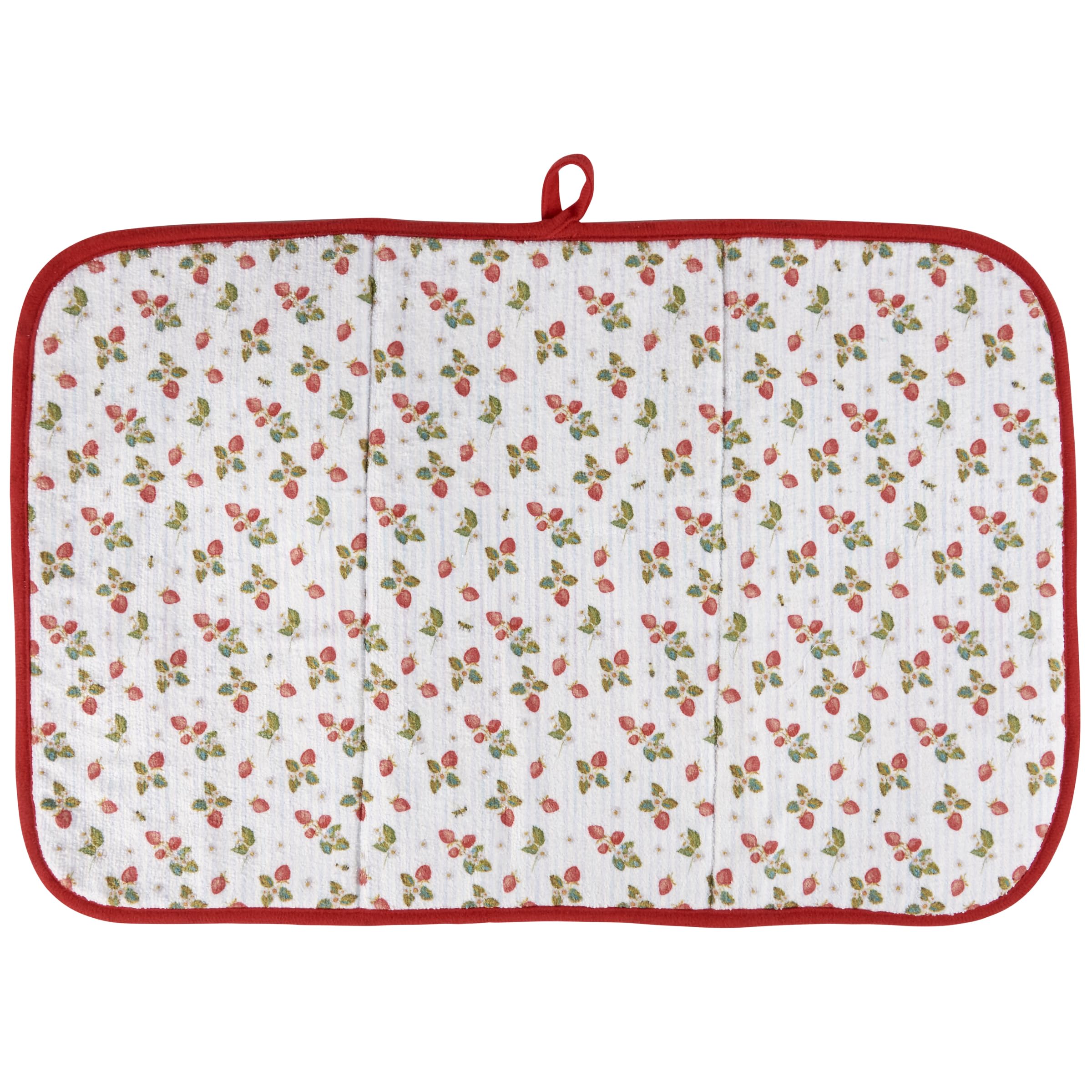 Tapis de séchage fraise vaisselle et dessous de plat textile