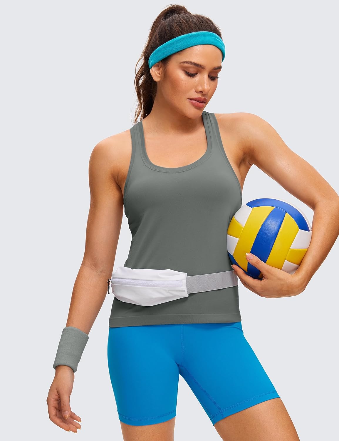 CRZ YOGA Seamless Racerback Workout Tank Tops for Women Athletic Sleeveless Scoop Neck Running Yoga Shirts - Image 5