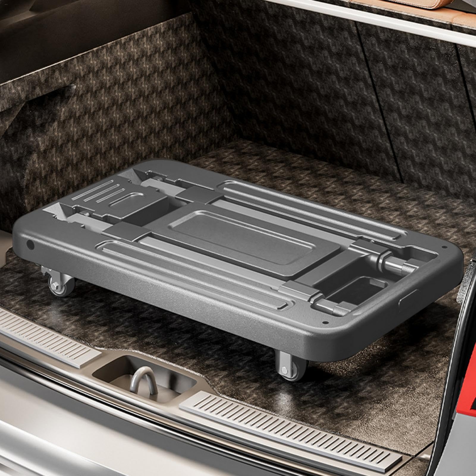 Carrello portabagagli pieghevole, carrello Carrello a mano compatto | Carrello portabagagli per carichi pesanti, carrello a 4 ruote per lo spostamento dei bagagli in aeroporto