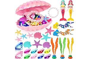 Mermaid Pool Toys for Girls - 31 Pcs Underwater Toy Gift Set...