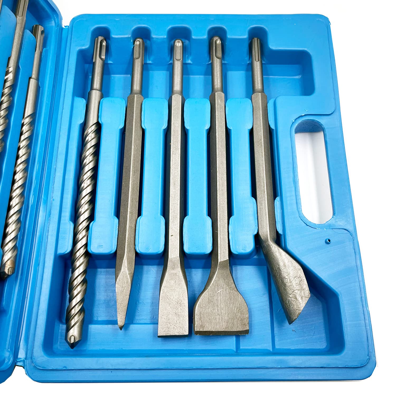 Rotary Hammer Drill Bits Set & Chisels- 17 Pieces SDS Plus Concrete Masonry Hole Tool for Concrete，Brick,Block,Stone,Masonry