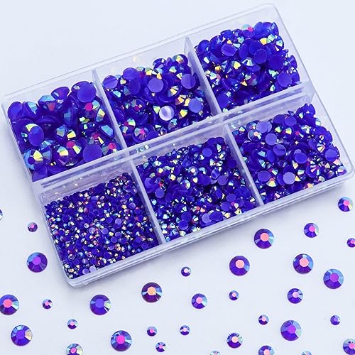 3000 diamantes de imitación de resina con parte trasera plana, 0.079 in, 0.118 in, 0.157 in, 0.197 in, 0.236 in, color morado oscuro AB con parte
