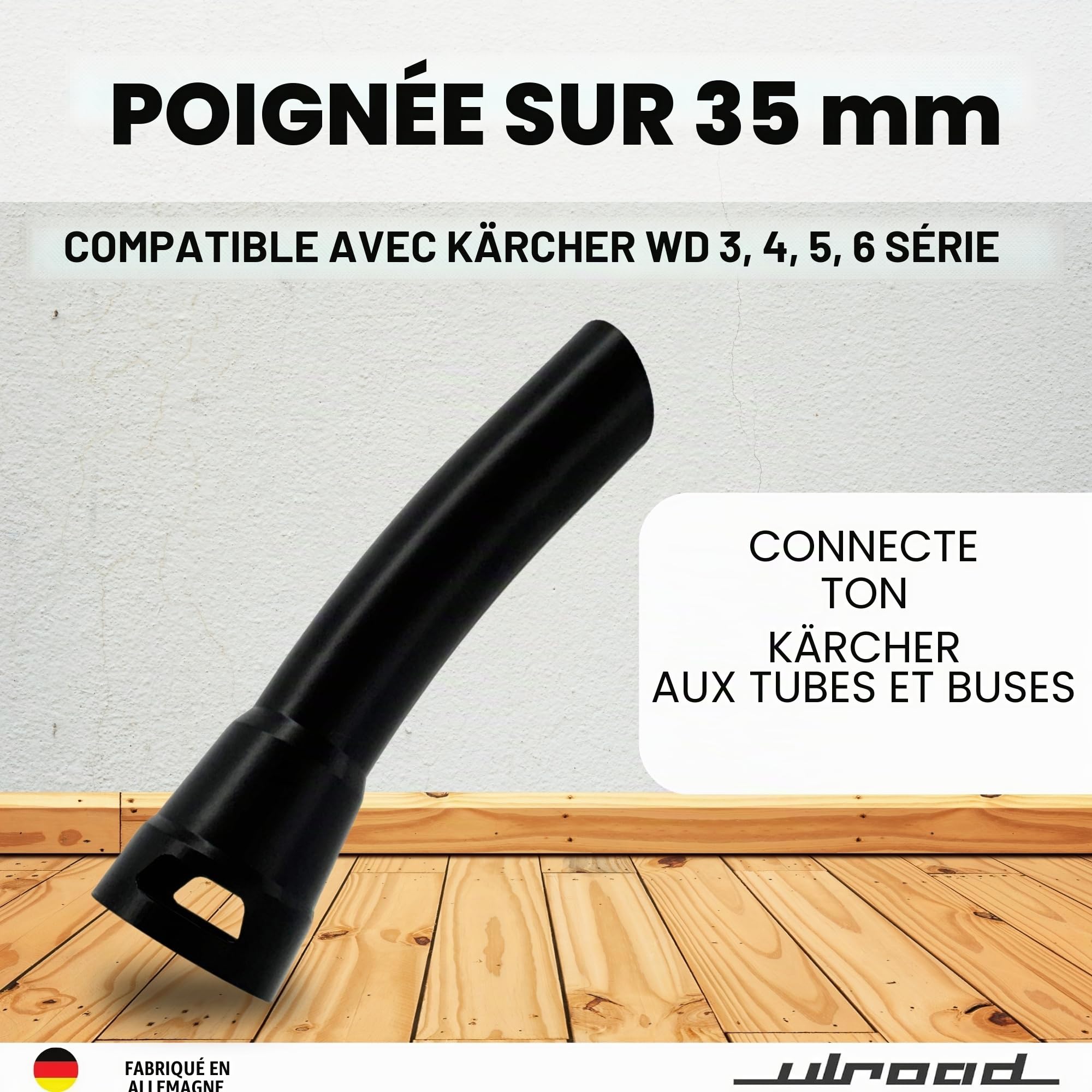 Poignée pour aspirateur à eau et poussière Kärcher WD3 WD4 WD5 WD6 35 mm 2.863-012.0 1.348-110.0 1.348-111.0 1.348-112.0 - Poignée de tuyau