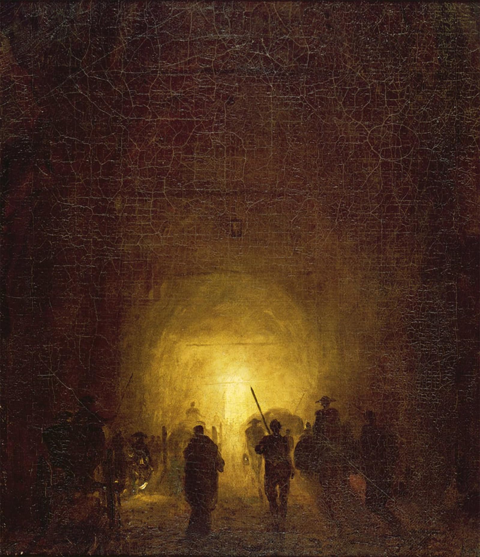 Tableau Toile la Grotte de Posillipo Hubert Robert 60x90cm - 5