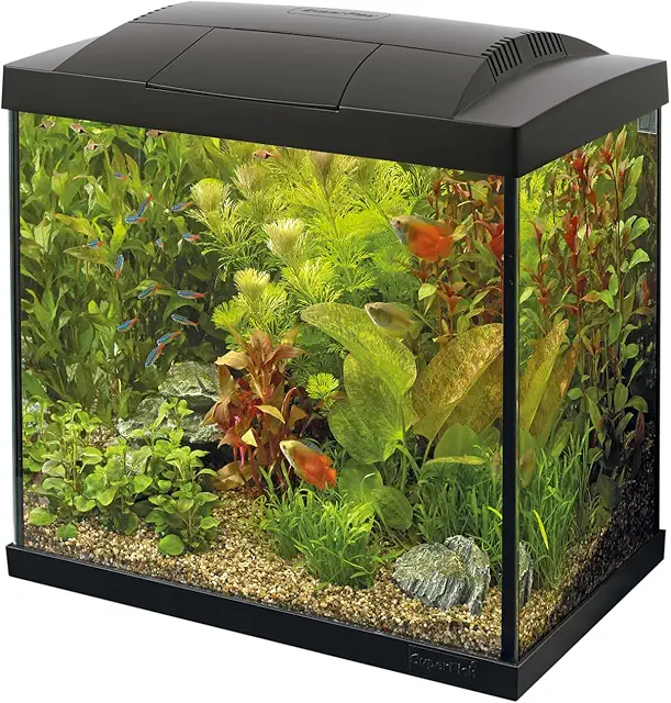 SuperFish SF Tropical 30L Aquarium Komplettset schwarz mit Filter, Heizer & Zubehör