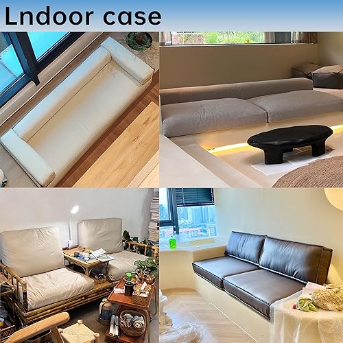 Miniatura 5 de Cojín de banco de respaldo para interiores y exteriores, cojín de respaldo para sofá de jardín, protección solar impermeable, cojín de cintura para