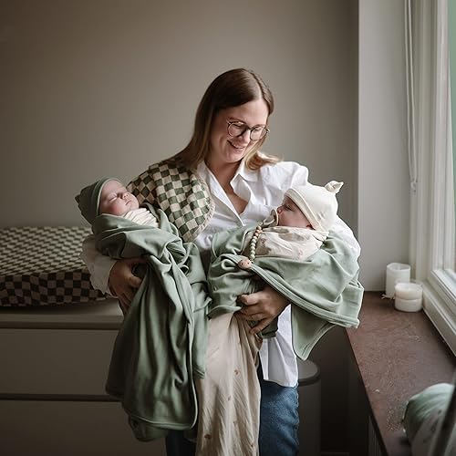 Miniatura 5 de mushie Manta Envolvente Elástica para Bebé  Extra Suave y Ajuste Ceñido  47"x47" (Arcoíris)