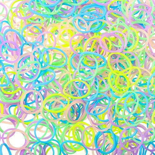 Miniatura 9 de Hicarer Paquete de 2000 mini bandas de goma negras suaves para cabello elástico, bandas trenzadas para rastas pequeñas, peinado de boda y más