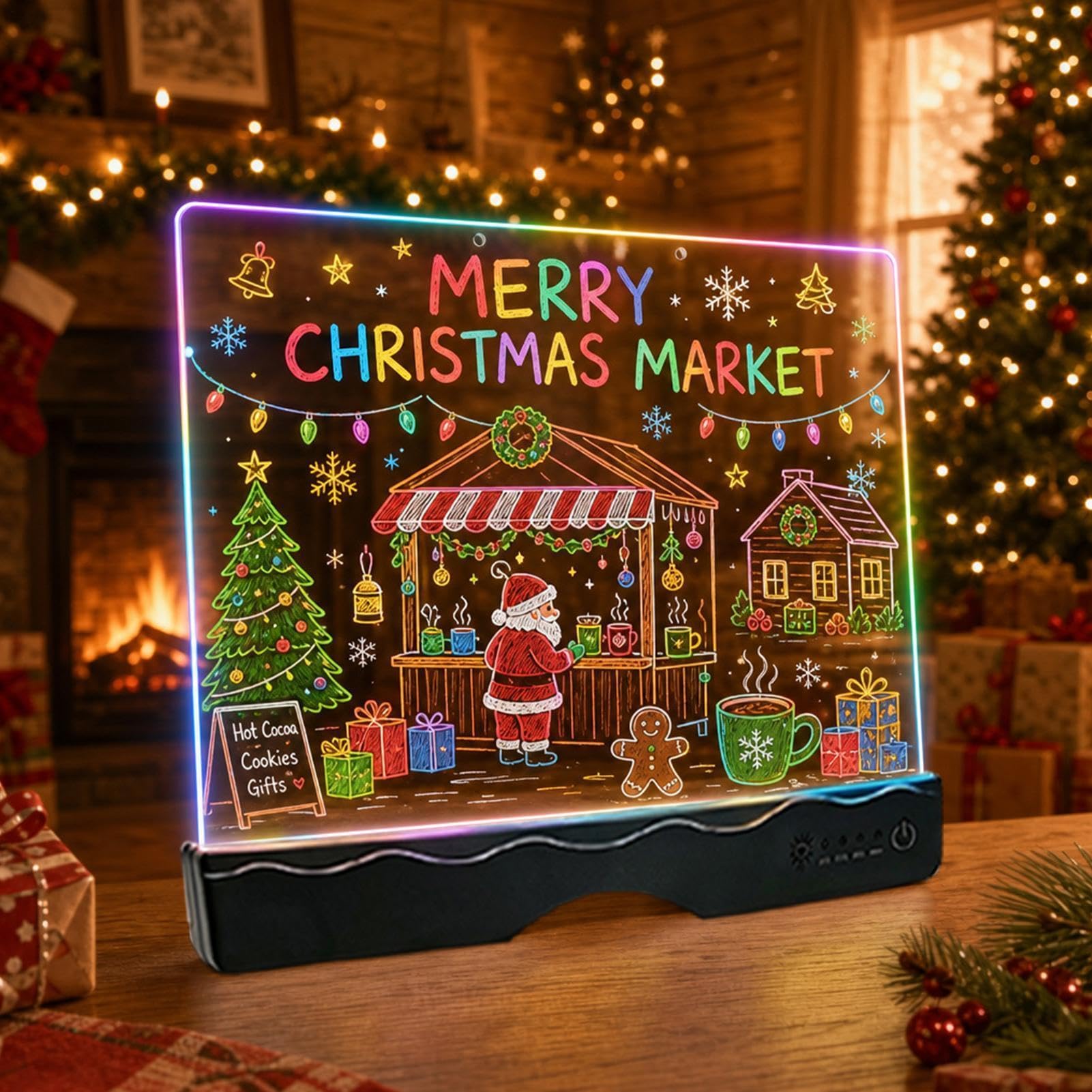 Pizarra De Dibujo Luminosa Para Niños Tableta de escritura recargable con | Tablero de Mensajes LED con 13 Efectos para niños y niñas, colegio, aula, hogar, viajes, coche y a