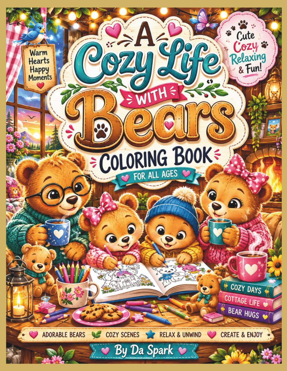 A Cozy Life with Bears Coloring Book