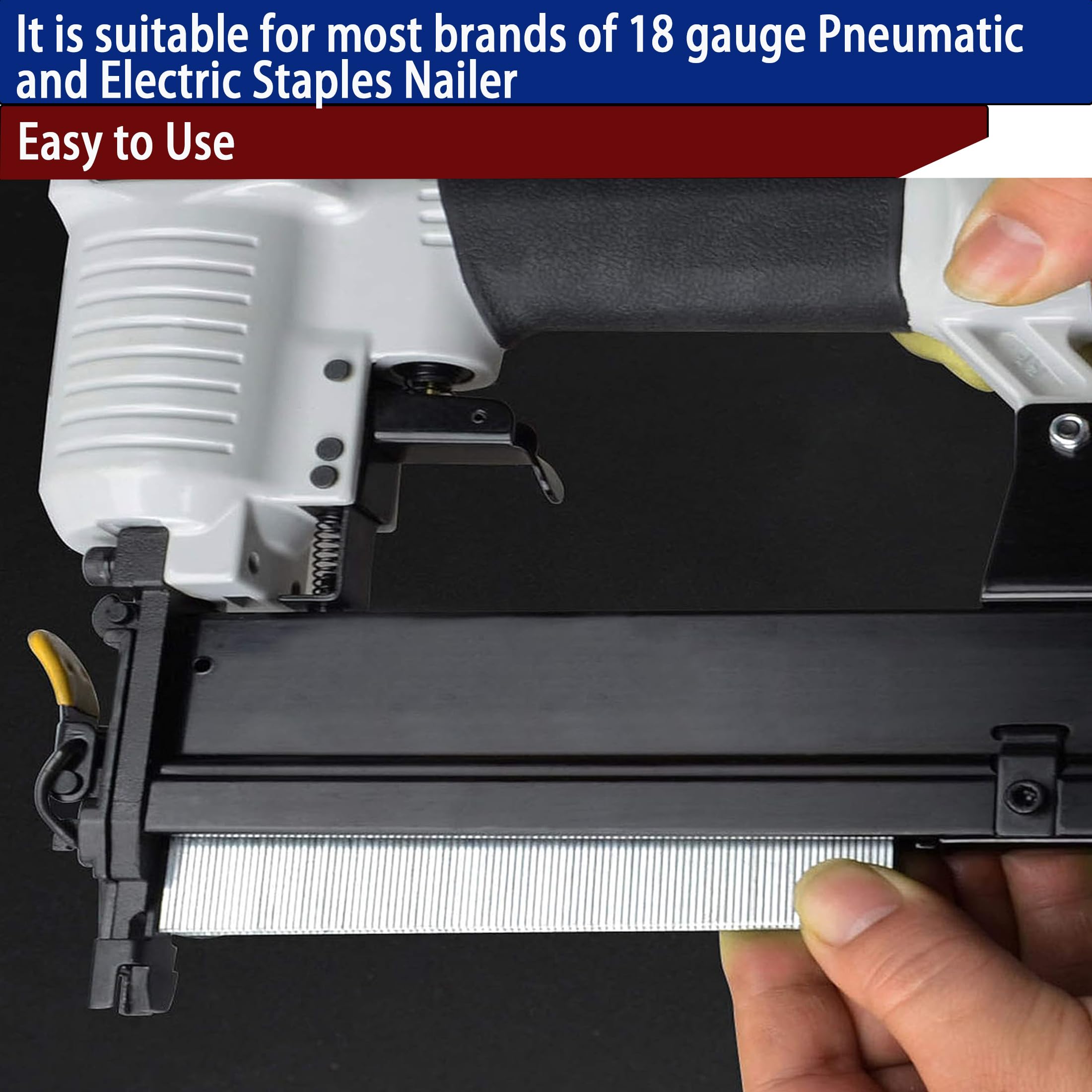 HamWoo - Grapas de corona estrecha de calibre 18 por 1/2 a 1", paquete de 1200 incluye 1/2 "- 400; 3/4 "- 400; 1" - 400