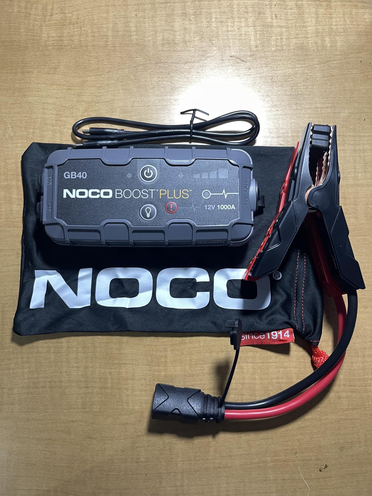 NOCO Boost GB40: 1000A UltraSafe Jump Starter – 12V Lithium Battery Booster Pack, Portable Jump Box, Power Bank & Jumper Cables - for 6.0L Gas and 3.0L Diesel Engines photo review