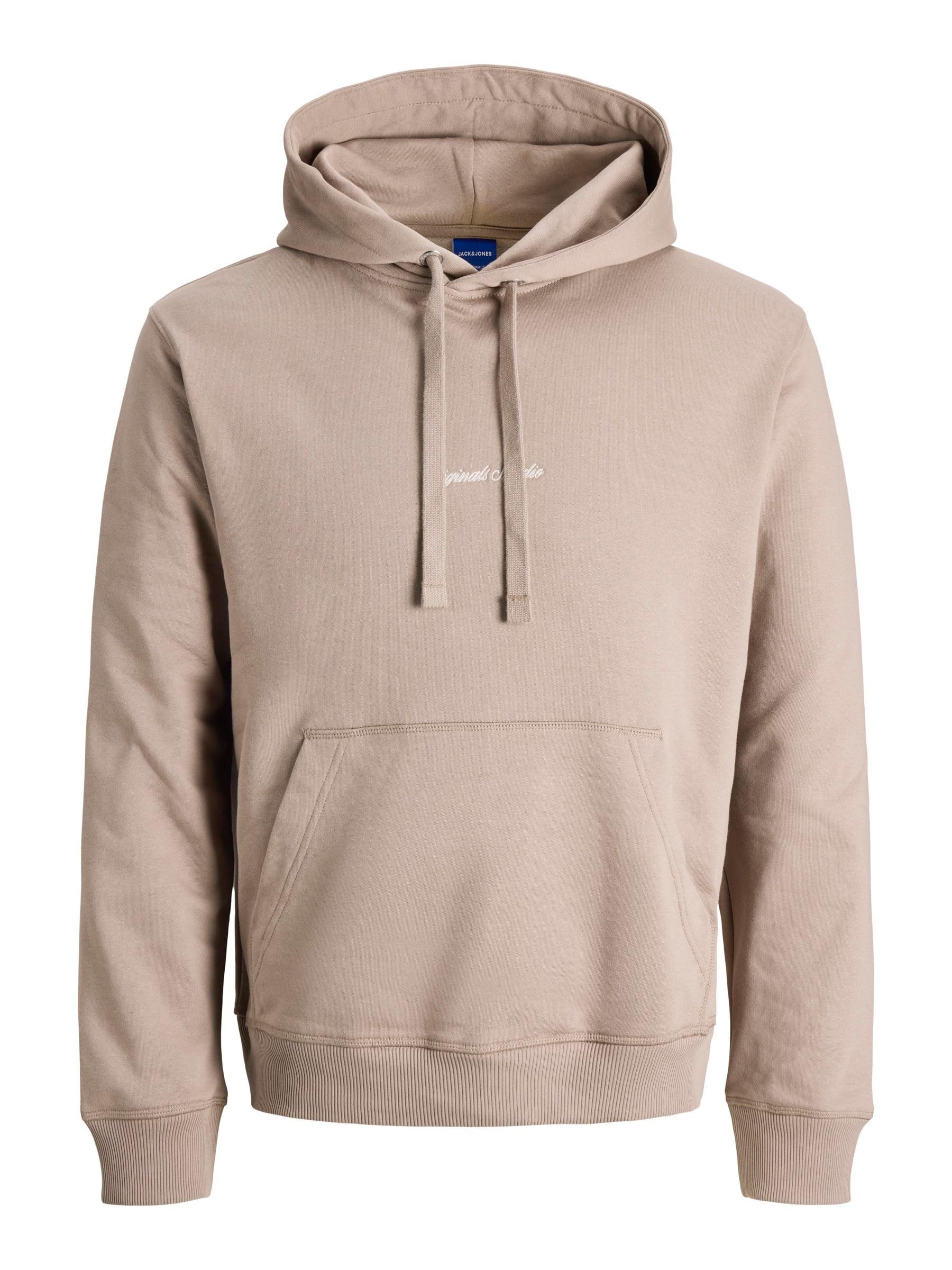 JACK & JONES Jornorrebro Emb Sweat Hood Noos, Mocha Meringue, XL