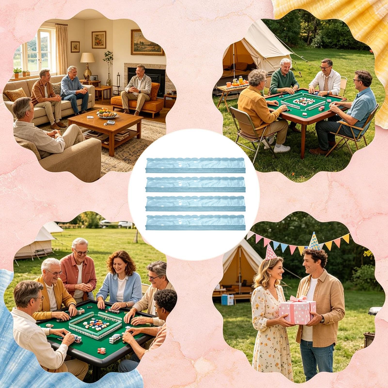 Générique Spintori e Supporti | Festonné 50,8 cm, supporti tartaruga | per donne uomini collezionisti casa festa festa partito giochi riunioni viaggio vacanza