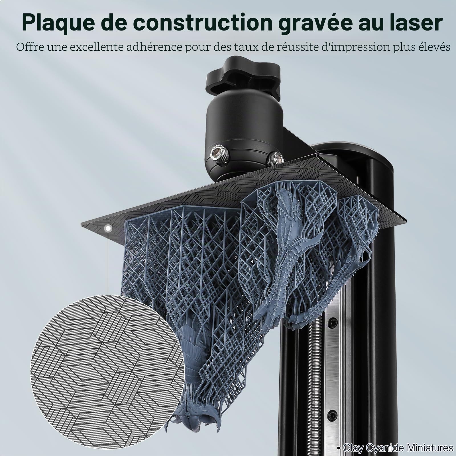 ELEGOO Mars 4 Imprimante 3D en résine avec purificateur d'air Ultra 9K monochrome LCD haute résolution et grand volume d'impression, grande taille d'impression de 195,84 mm x 122,4 mm x 150 mm