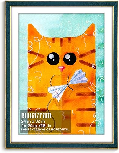 Miniatura 87 de Marco de gamuza de 10 x 13 pulgadas, marco individual, elegante marco verde de 10 x 13 pulgadas con paspartú para fotos de 8.5 x 11 pulgadas, para