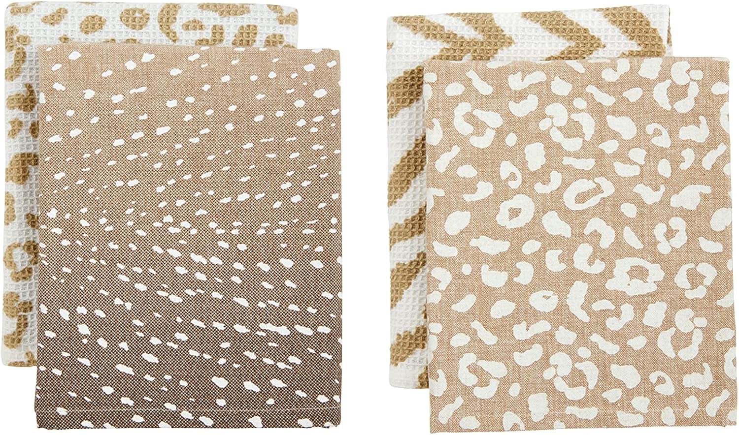 Mud Pie Leopard Towel Set, Zebra, 26" x 16.5"