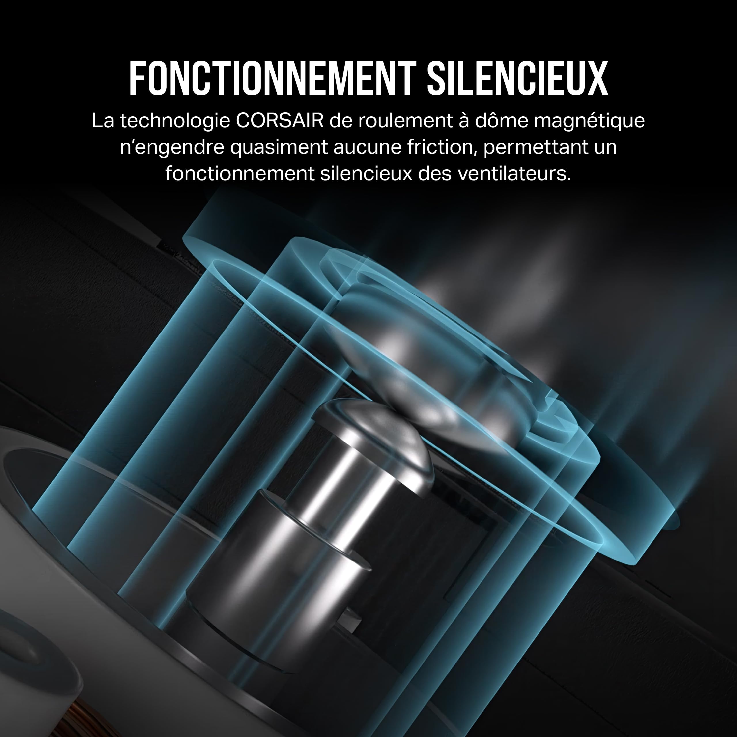 CORSAIR RS120 Max PWM Ventilateurs Épais de 120 mm – Pression Statique Élevée – Conception en Polymère à Cristaux Liquides – Lot de Trois – Noir