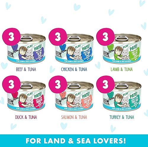 Miniatura 5 de Weruva B.F.F. Play - Best Feline Friend Paté Lovers, Aw Yeah!, Play Paté Buffet Paquete Variado, lata de 2.8 oz (paquete de 18)