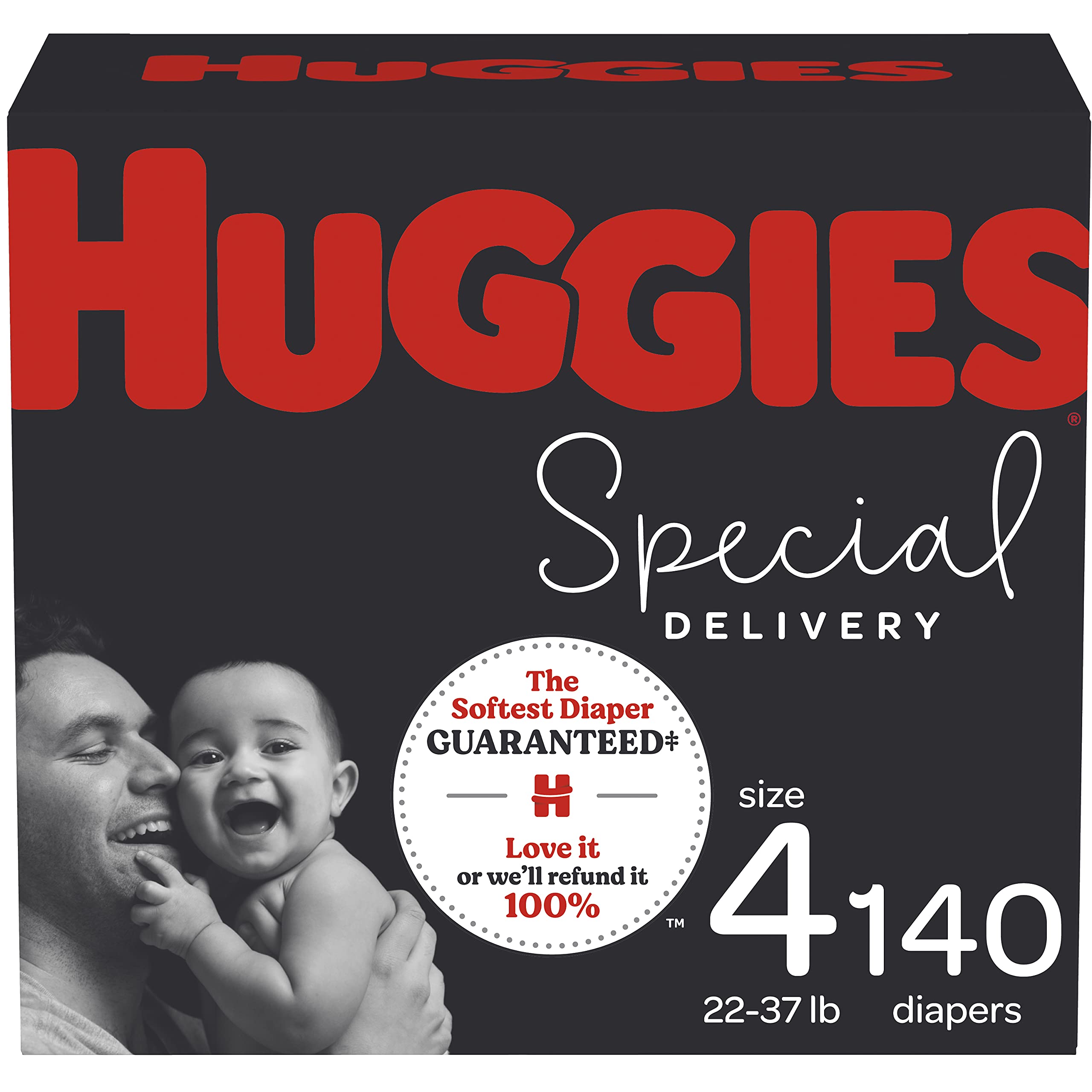 Hypoallergenic Baby Diapers Size 4, 140 Ct, Huggies Special Delivery