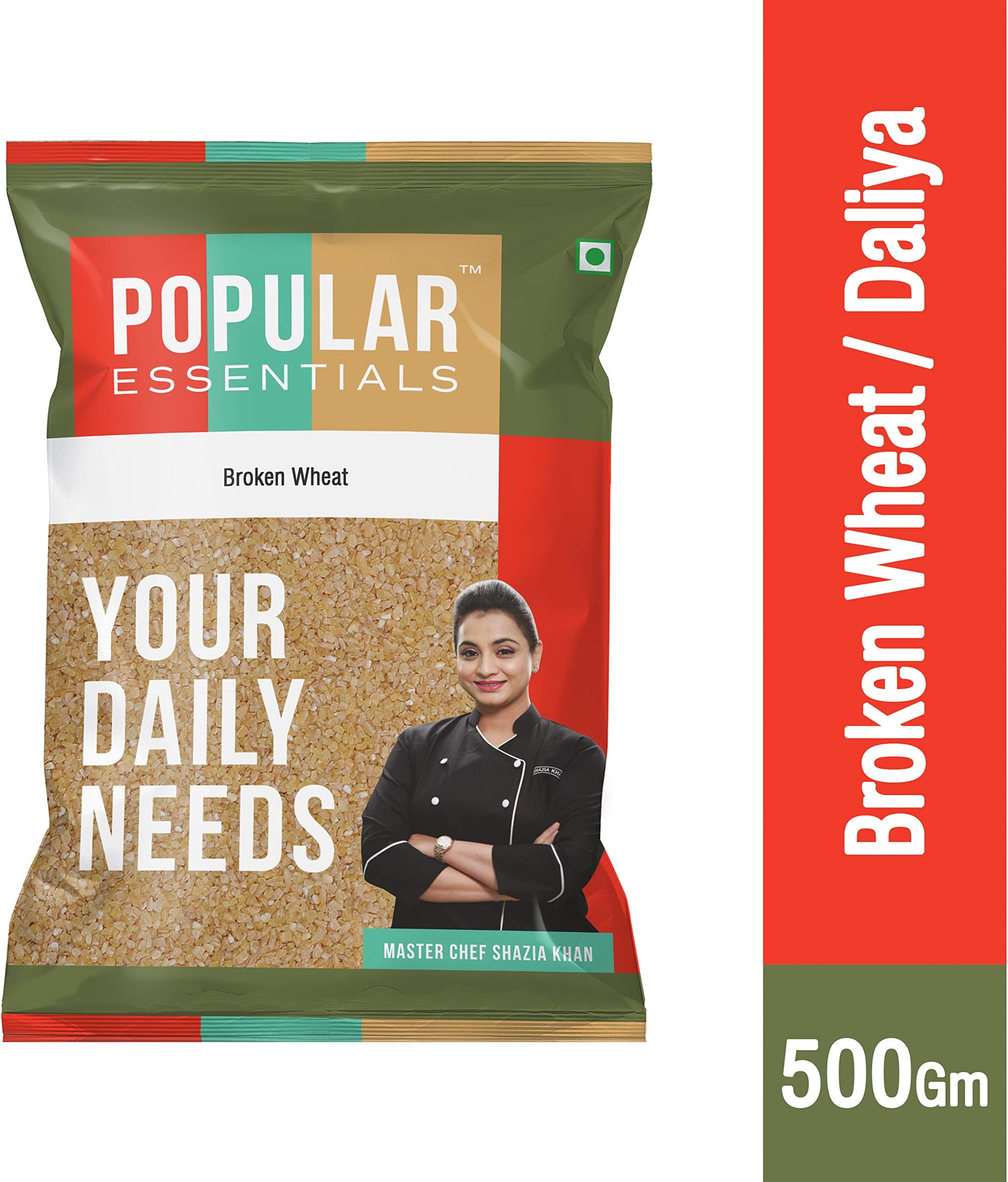 Popular Essentials Broken Wheat, 500g