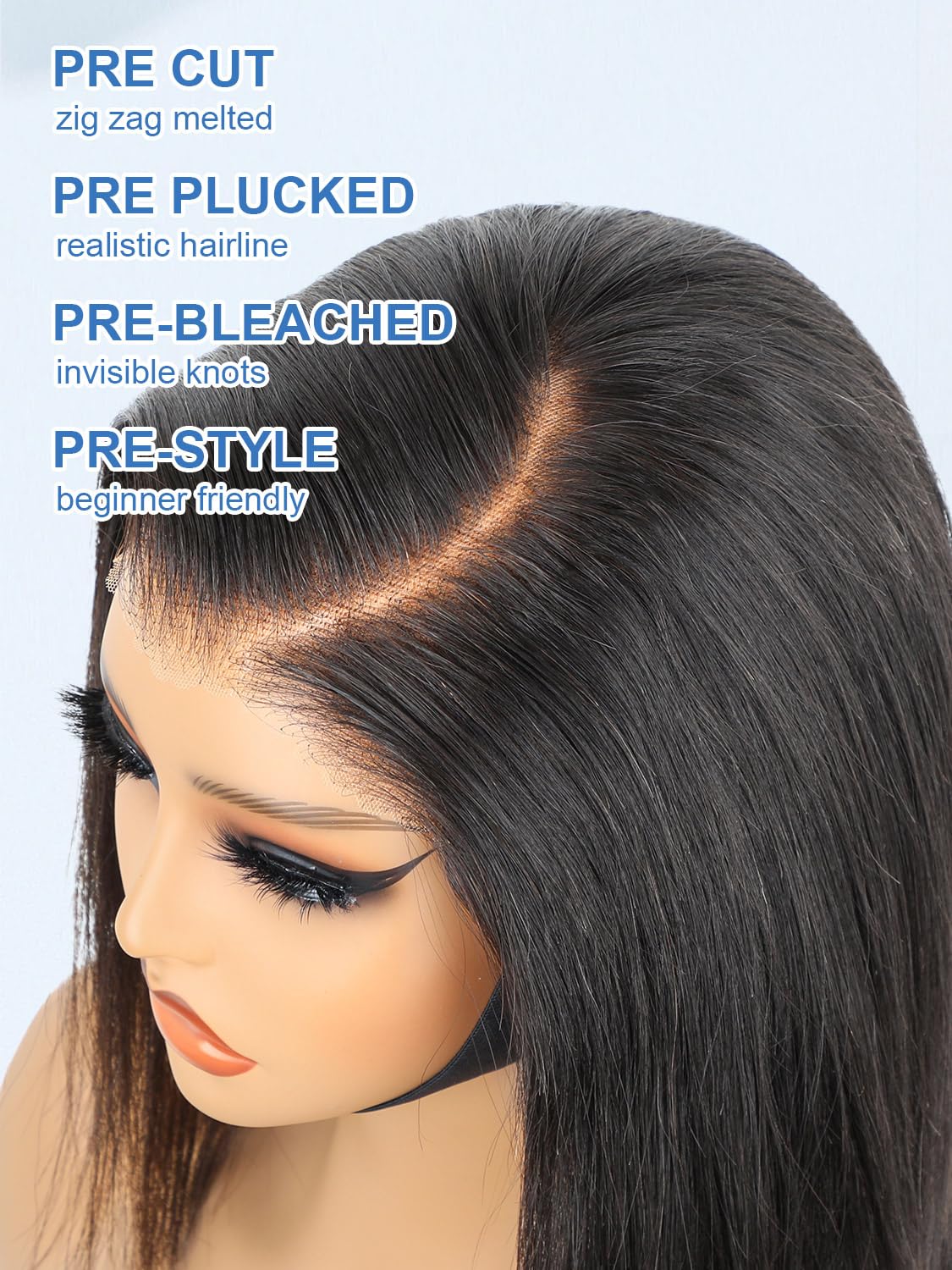 Bob Straight Wig with Glueless Wear-and-Go Design