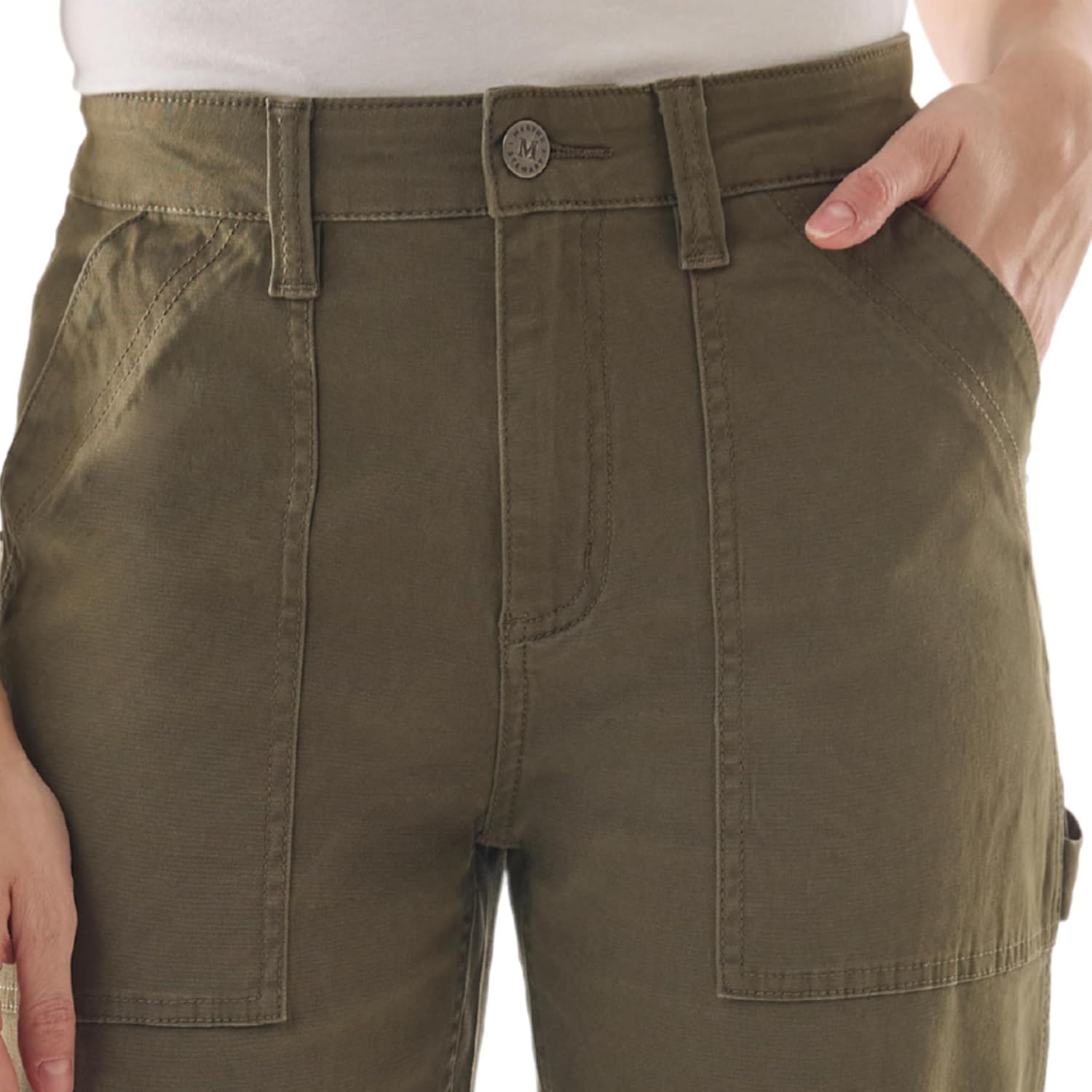 Martha Stewart Women's Garden Straight Leg Work Pant, Stretch Utility Trousers, Outdoor Bottoms