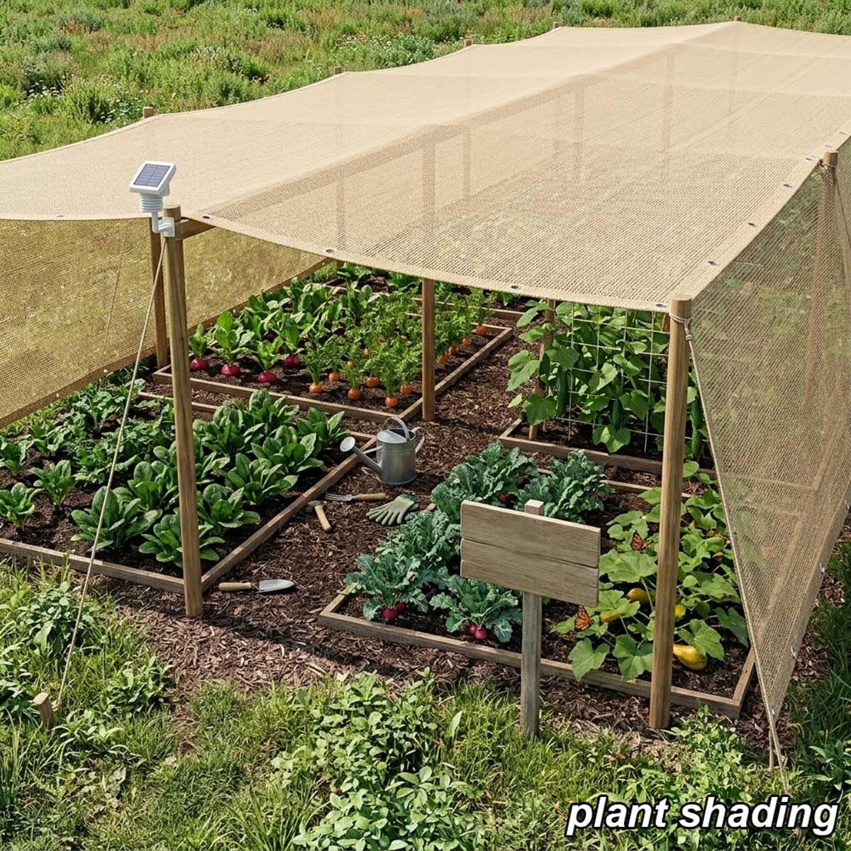 Malla Sombra Beige 2x4.0m 3x4.0m con Ojales, Toldos Exterior Terraza | Malla Sombreadora 60% para Huerto Y Plantas, Toldo Transpirable para Jardín, Camping, Cañizo(6.6' x 13' (2x4.0m))