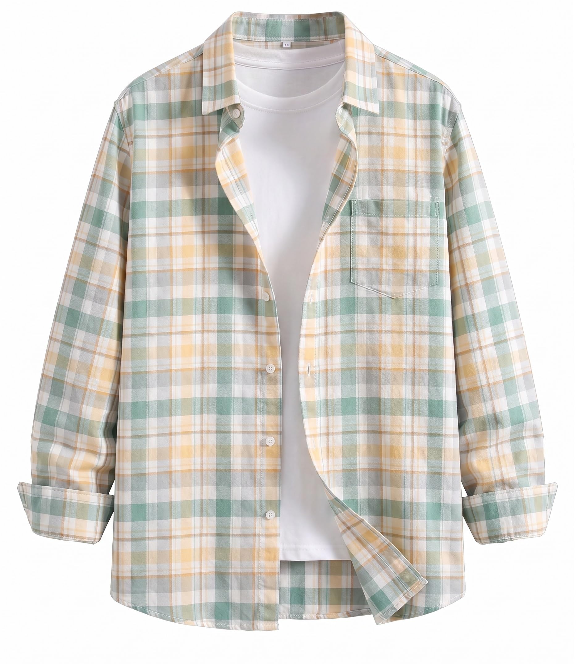 Men’s Checked Casual Premium Cotton Blend Full Sleeve Regular Fit Check Shirt for Men | Stylish Checks Shirt for Casual Wear-image-5