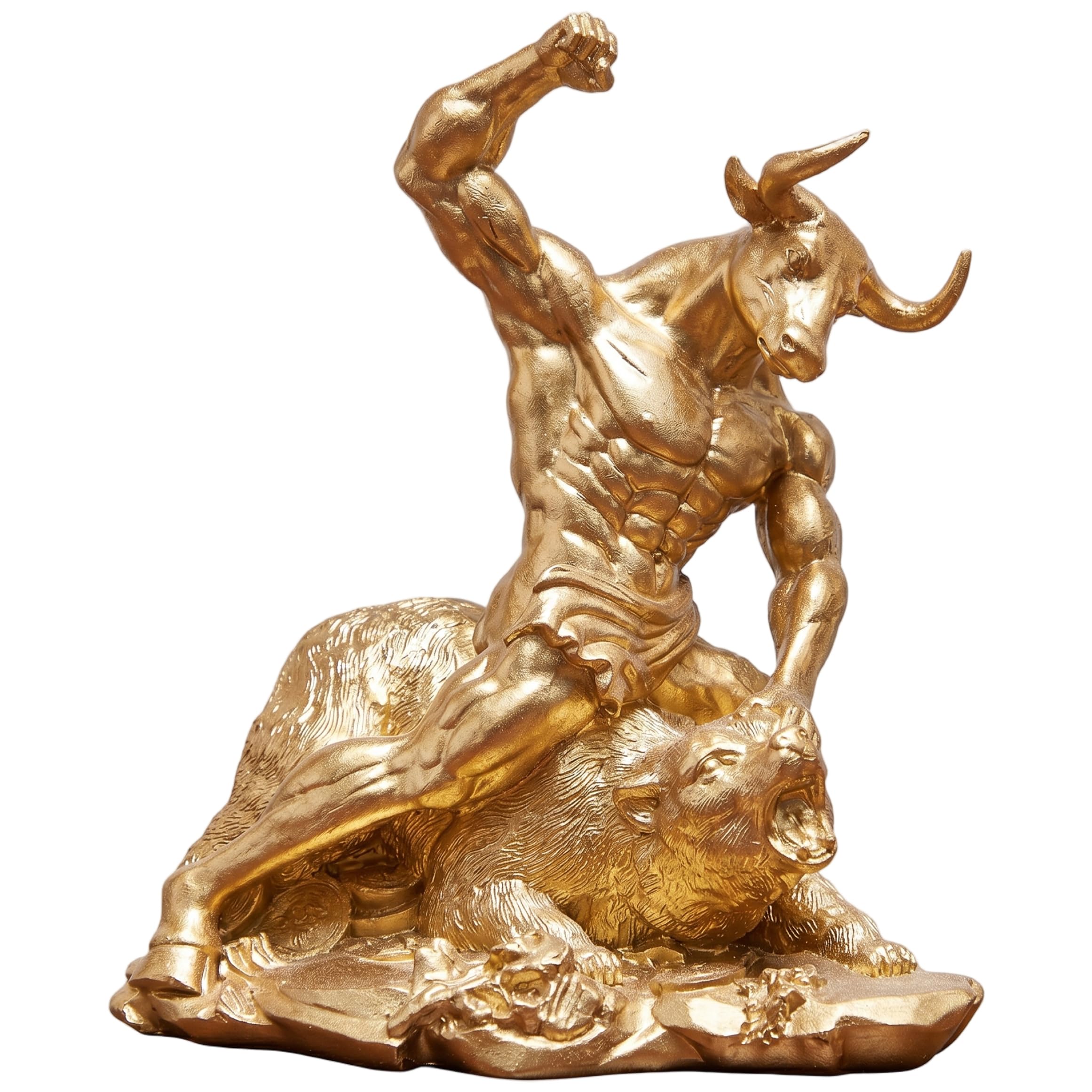 Statue de Taureau et d'ours déco bourse pour valoriser un bureau d'homme élégant