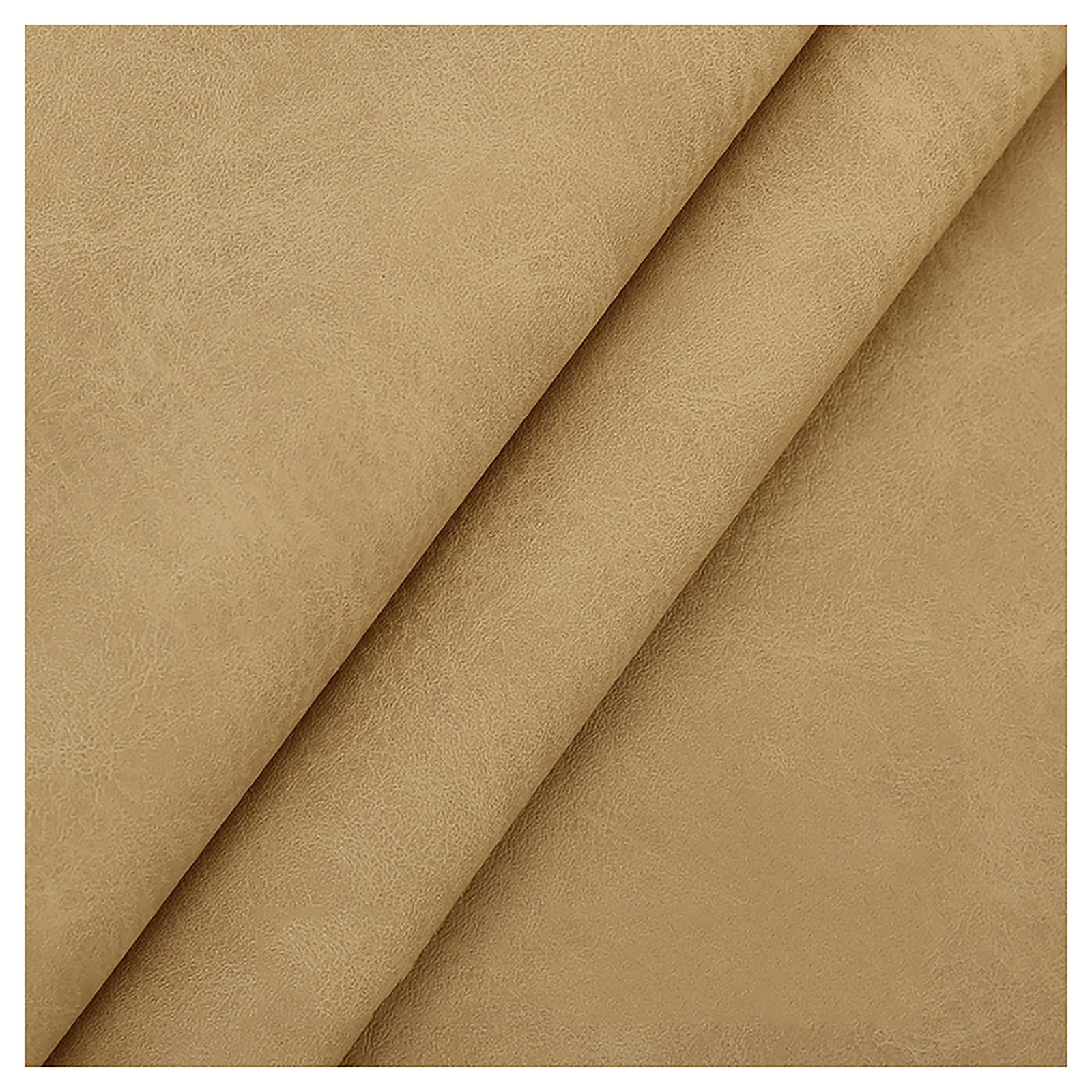 Tissu faux cuir abricot au mètre 138 cm pour canapé et meubles