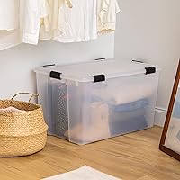 Vista 4 de IRIS USA WEATHERPRO - Caja de almacenamiento de 156 cuartos de galón con tapa de sello de junta, sin BPA, fabricada en Estados Unidos, contenedores