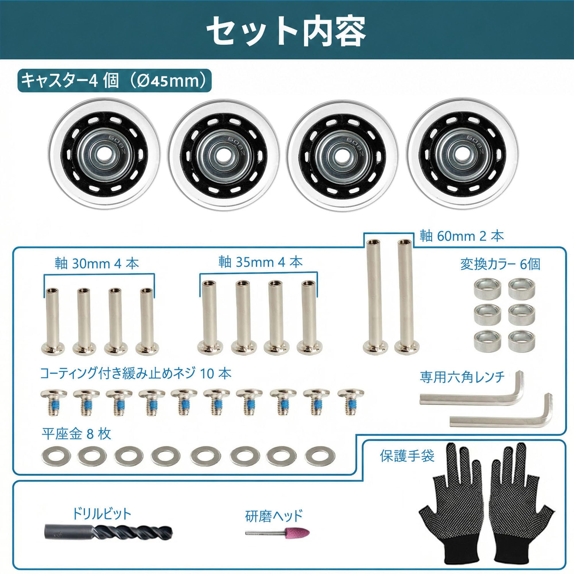 Amazon | JUNYON静音シリーズ スーツケース タイヤキット サービス用