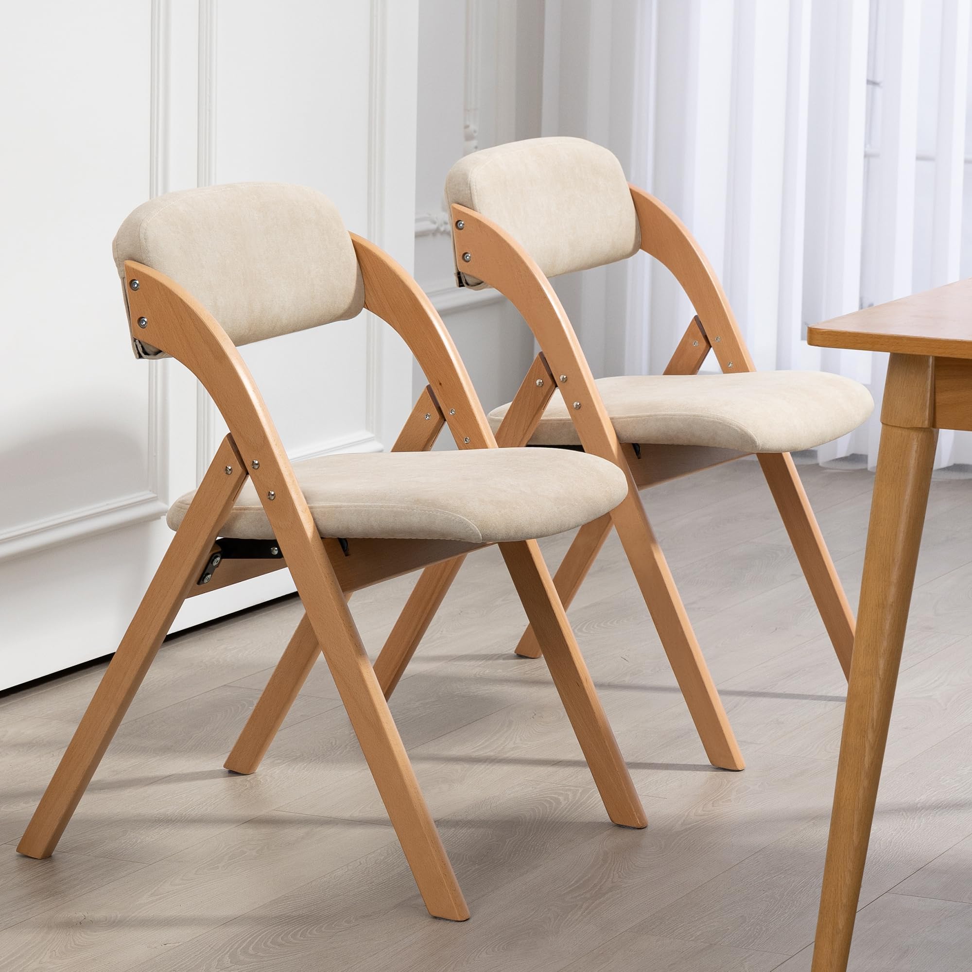 HOMEFUN Folding Chairs with Padded Seats