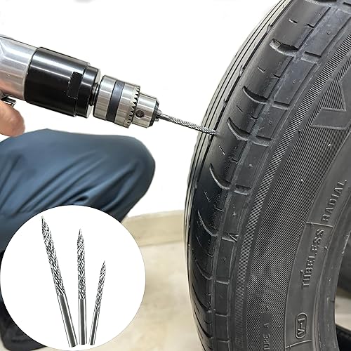 Miniatura 8 de CB-M06 Reparación de Neumáticos Carburo Kit 2PCS, 0.236 in 0.315 in Acero al Carbono Escariador Herramientas