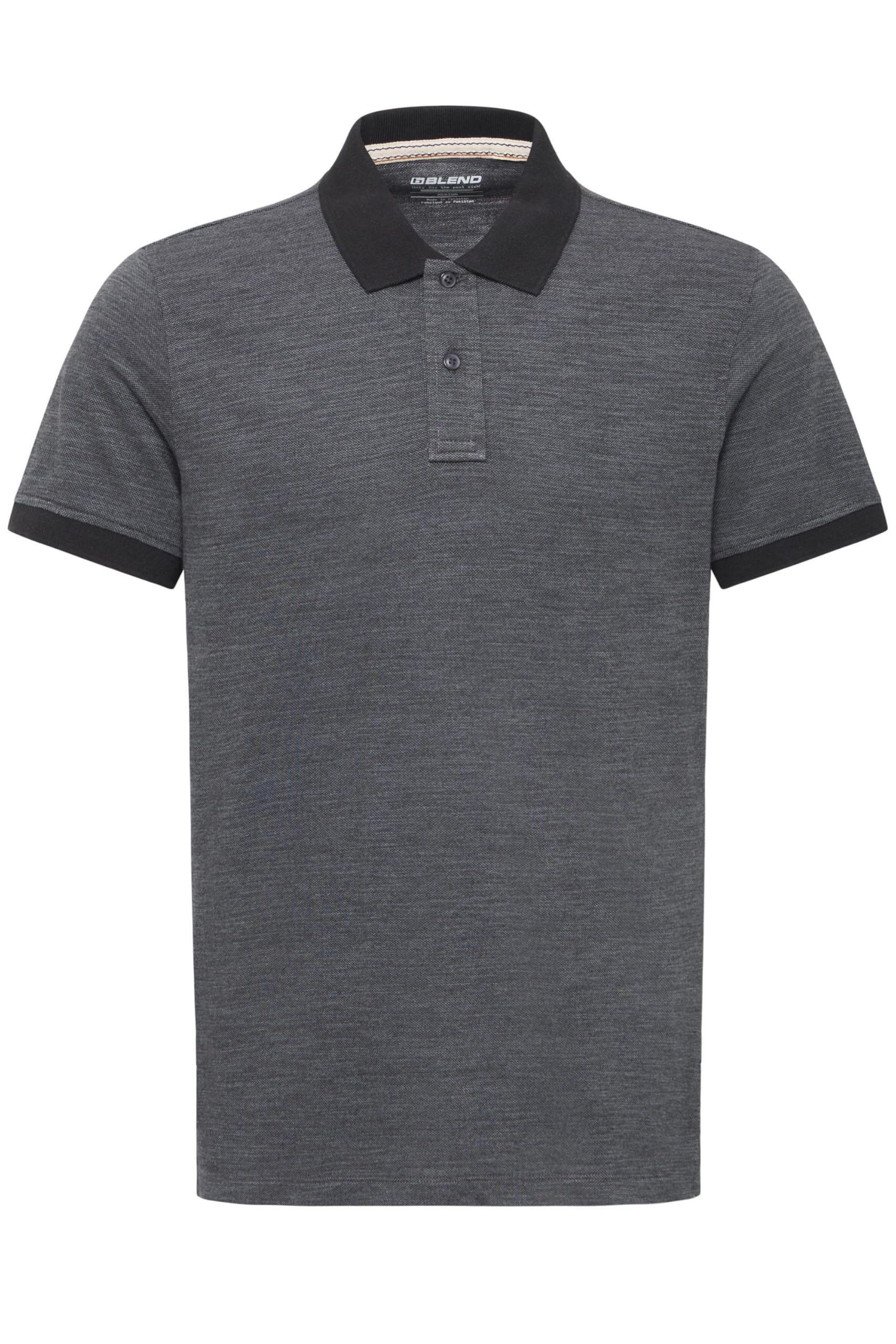Blend BHAlfredo Herren Poloshirt Polohemd mit Polokragen abgesetzter Kragen Strukturiertes Muster Regular Fit Hochwertige Baumwolle